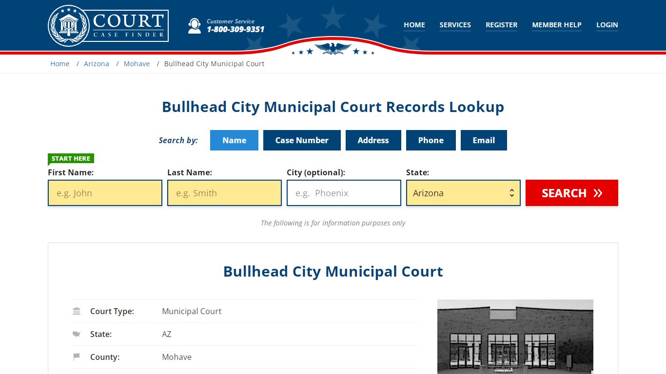 Bullhead City Municipal Court Records Lookup - CourtCaseFinder.com